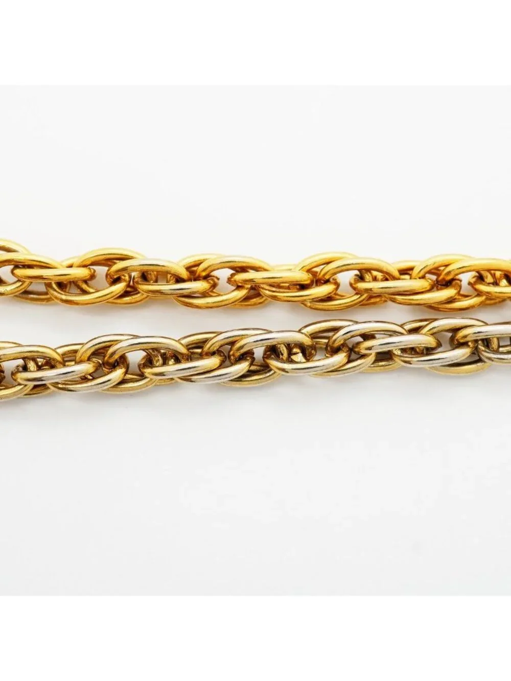 Chanel Necklace Vintage Logo Gold Plated